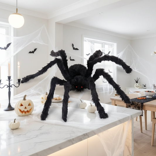Araña gigante 50cm para decoración de Halloween
