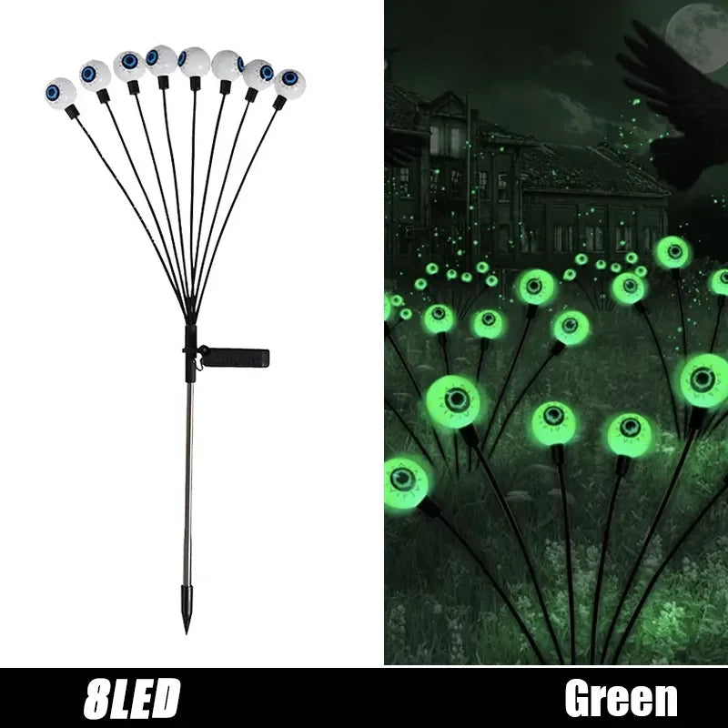 Pack de luces solares con forma de ojo para Halloween