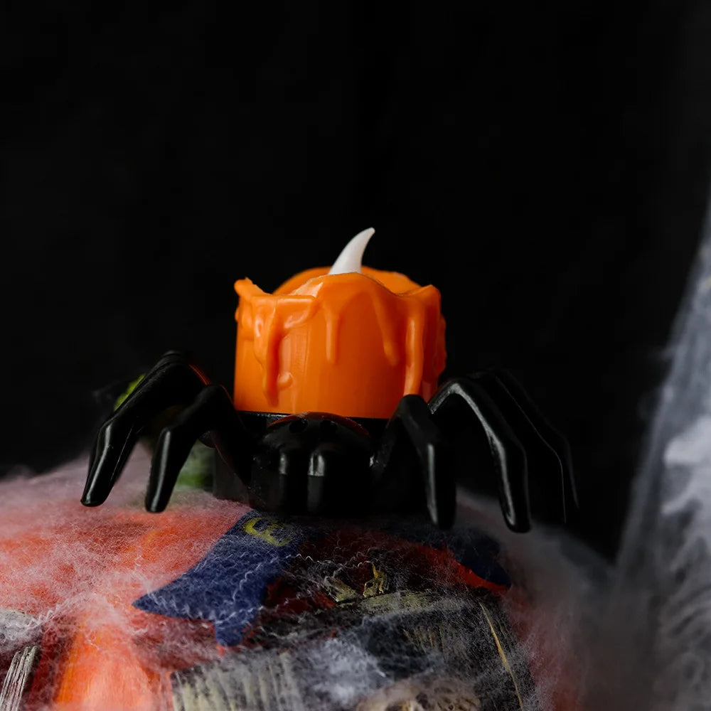 Lámpara Led electrónica de araña brillante para Halloween, 1/2/5 piezas