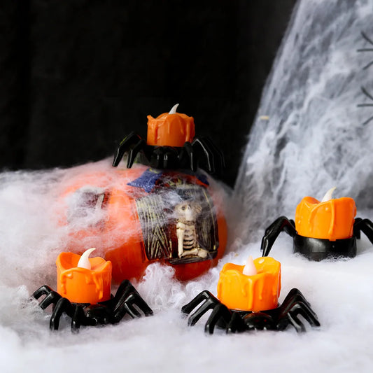 Lámpara Led electrónica de araña brillante para Halloween, 1/2/5 piezas